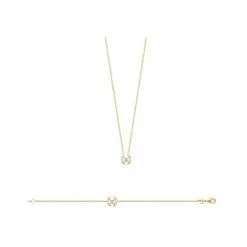 La Coque De Nacre Collier En Plaqué Or Et Oxyde De Zirconium