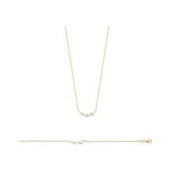 La Coque De Nacre Collier En Plaqué Or Et Oxyde De Zirconium