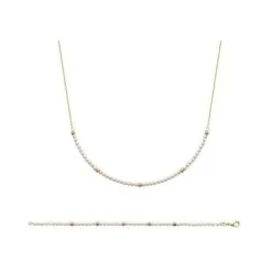 La Coque De Nacre Collier En Plaqué Or Et Perle D'imitation