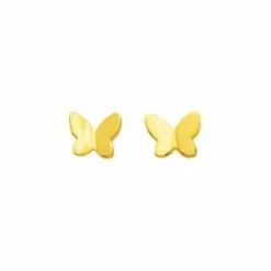 Robbez Masson Boucles D'oreilles Papillons En Or Jaune