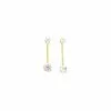 Robbez Masson Boucles D'oreilles En Or Jaune Et Oxydes De Zirconium