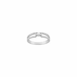 Robbez Masson Bague En Argent Rhodié Et Oxydes De Zirconium