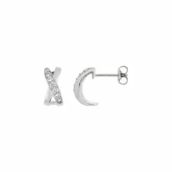 Robbez Masson Boucles D'oreilles En Argent Et Oxyde De Zirconium