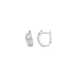 Robbez Masson Boucles D'oreilles En Argent Rhodié Et Oxydes De Zirconium