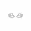 Robbez Masson Boucles D'oreilles Clous En Argent Rhodié Et Oxyde De Zirconium