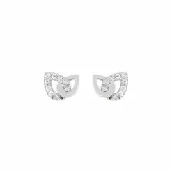 Robbez Masson Boucles D'oreilles Clous En Argent Rhodié Et Oxyde De Zirconium
