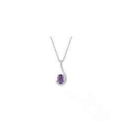 Robbez Masson Collier En Argent Et Oxydes De Zirconium Et Pierre De Couleur