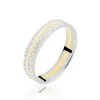 Histoire D'Or Alliance Rozella Ruban Plat Or Bicolore