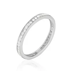 Histoire D'Or Alliance Juliette Tour Complet Or Blanc Diamant