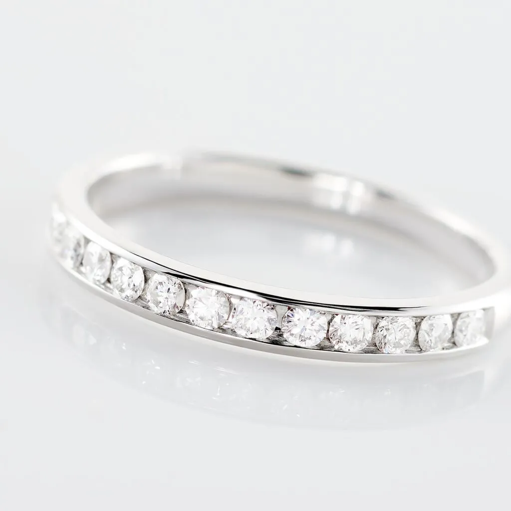 Histoire D'Or Alliance Laurie Demi-tour Or Blanc Diamant – Image 4