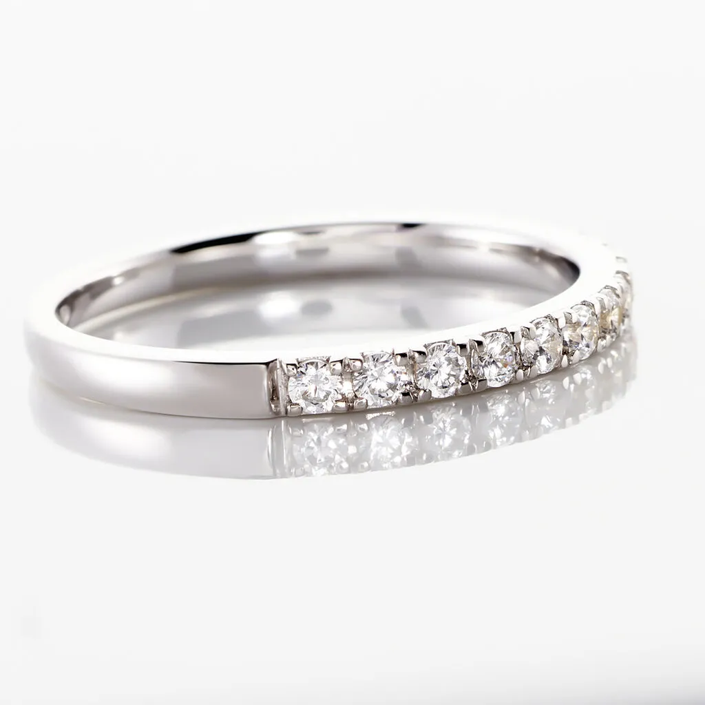 Histoire D'Or Alliance Lauralee Demi-tour Or Blanc Diamant – Image 4