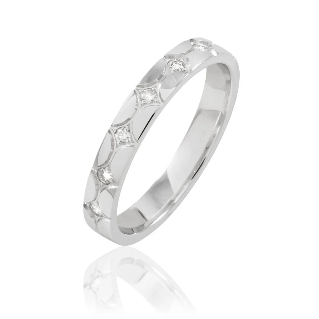 Histoire D'Or Alliance Lola Or Blanc Diamant