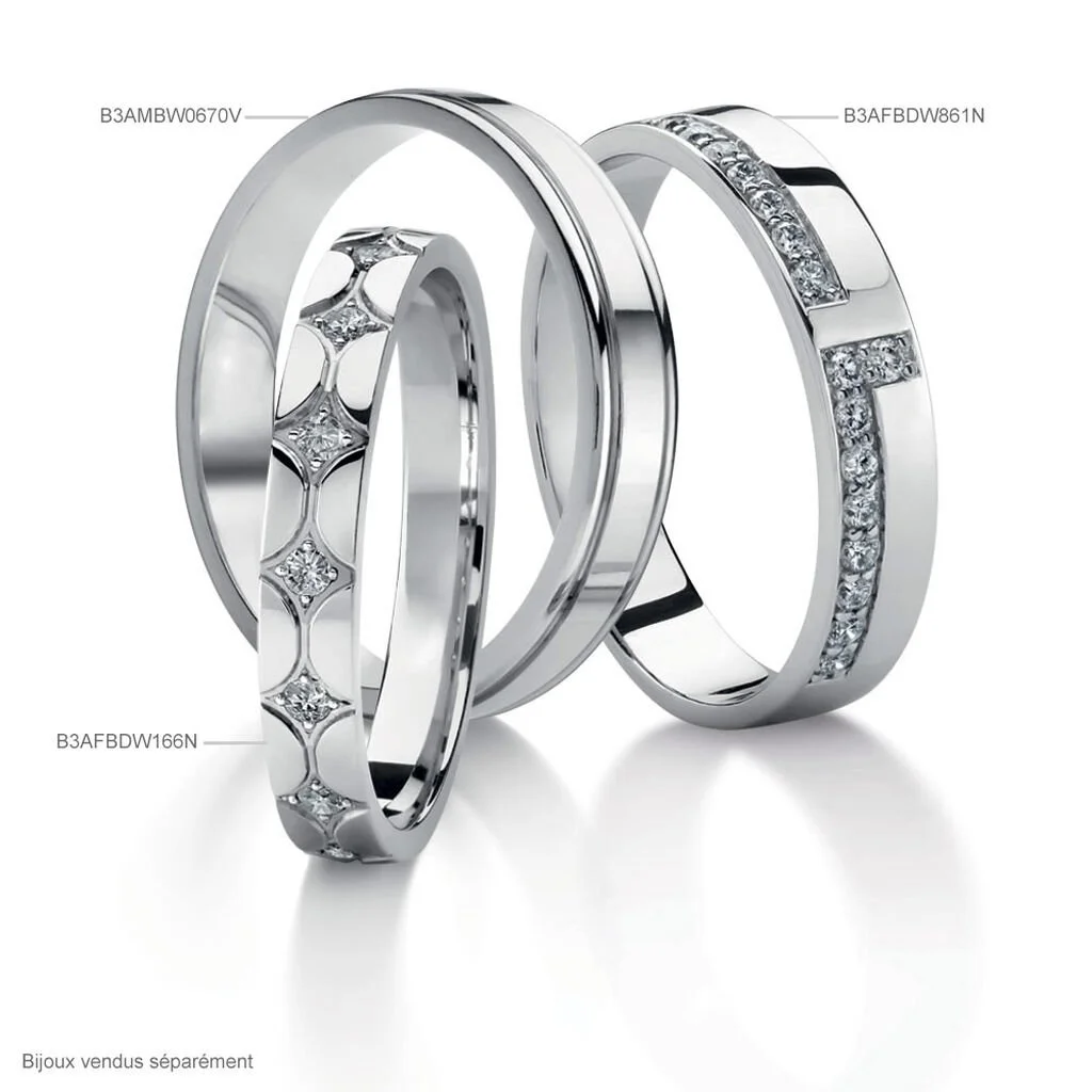 Histoire D'Or Alliance Lola Or Blanc Diamant – Image 3