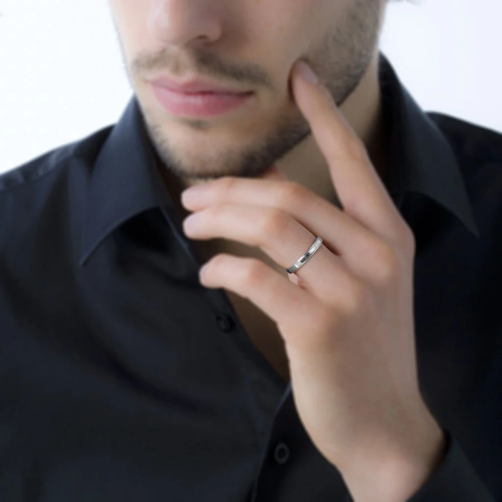 Histoire D'Or Alliance Serti Grains Or Blanc Diamant – Image 4