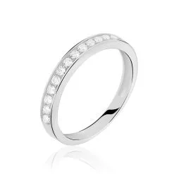 Histoire D'Or Alliance Dionysa Or Blanc Diamant