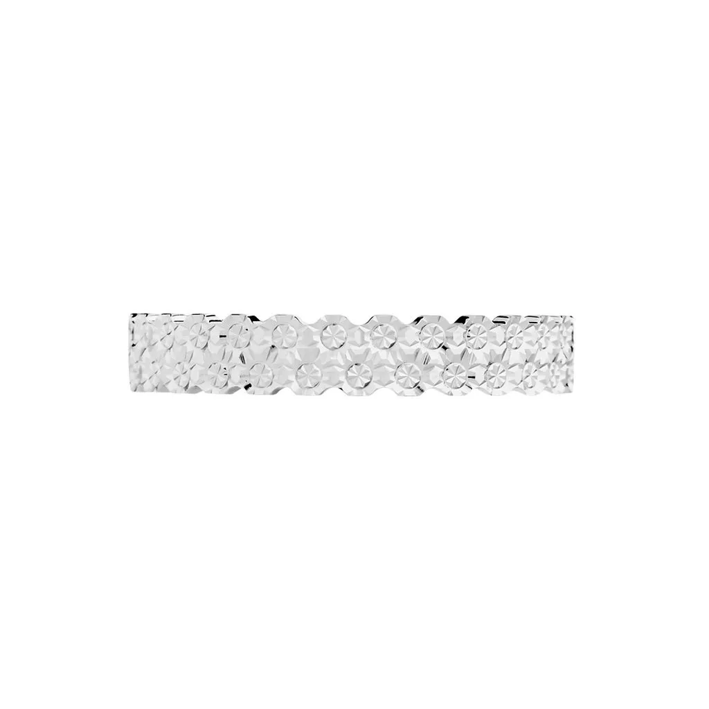 Histoire D'Or Alliance Dentelle 2 Rangs Diamantee Or Blanc – Image 2