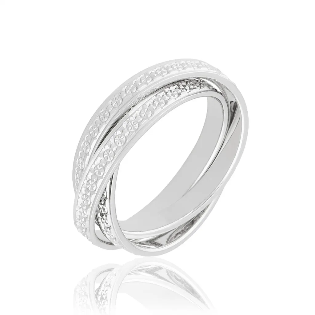 Histoire D'Or Alliance Bertina Demi Jonc Classique Or Blanc