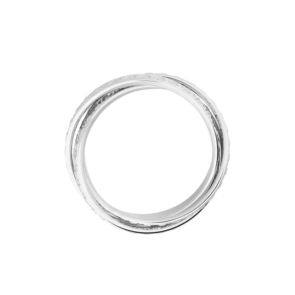 Histoire D'Or Alliance Bertina Demi Jonc Classique Or Blanc – Image 3