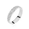 Histoire D'Or Alliance Ginny Ruban Plat Or Blanc