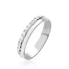 Histoire D'Or Alliance Fantaisie Diamantee Ruban Plat Or Blanc