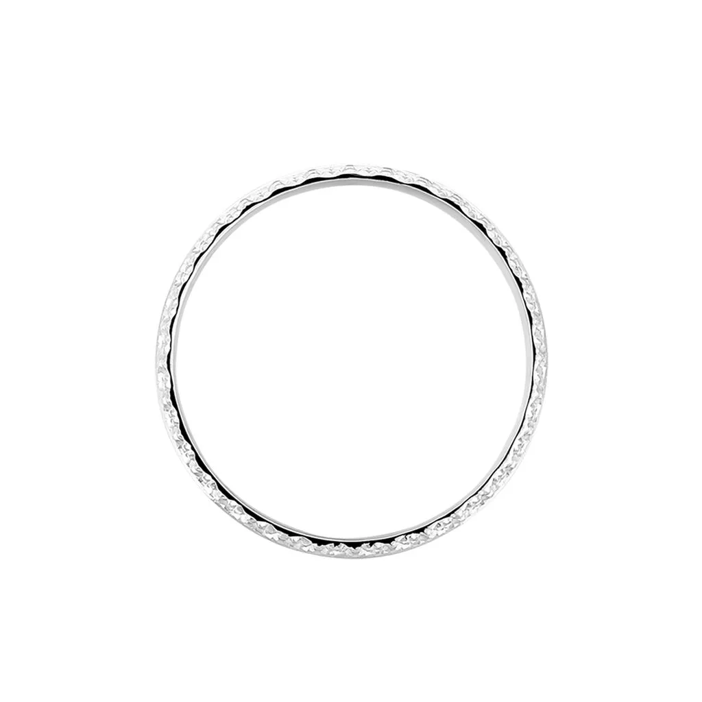 Histoire D'Or Alliance June 2 Rangs Diamantee Ruban Plat Or Blanc – Image 3