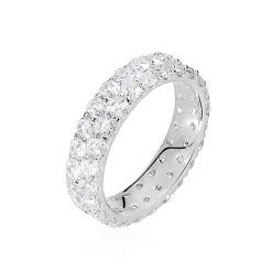 Histoire D'Or Alliance Marjelle Or Blanc Oxyde De Zirconium