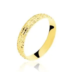 Histoire D'Or Alliance Roxie Ruban Plat Or Jaune