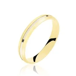 Histoire D'Or Alliance Prescilia Ruban Plat Or Bicolore