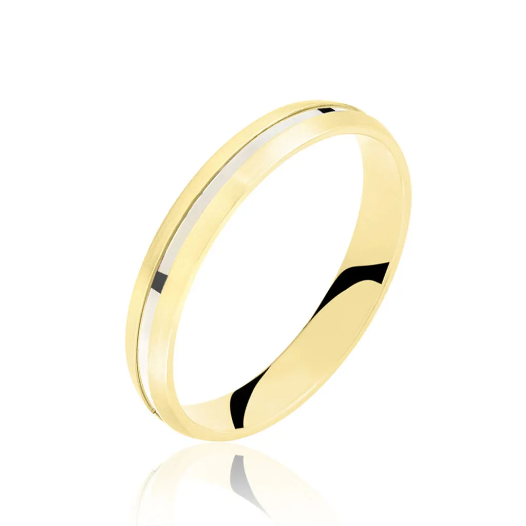 Histoire D'Or Alliance Prescilia Ruban Plat Or Bicolore