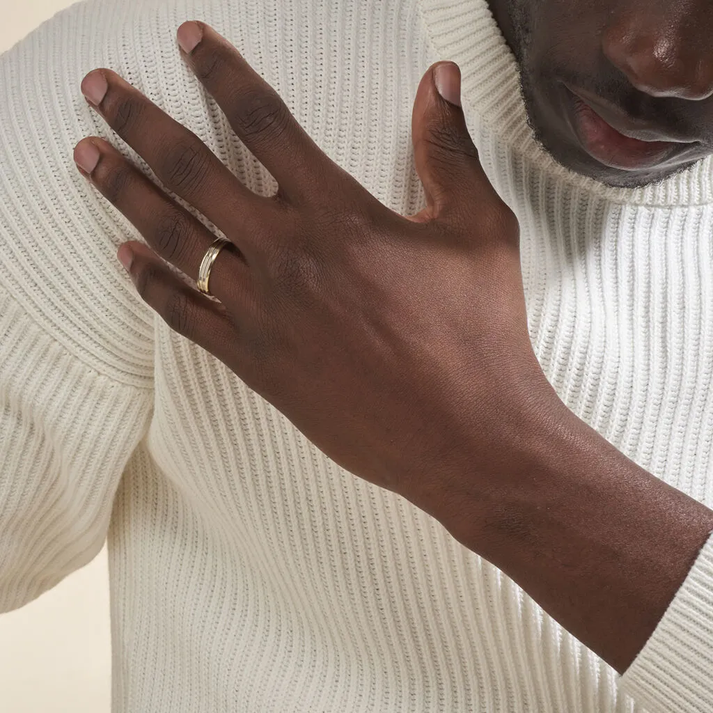 Histoire D'Or Alliance Prescilia Ruban Plat Or Bicolore – Image 5