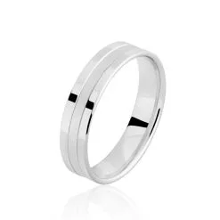 Histoire D'Or Alliance Isidro Ruban Sable Or Blanc