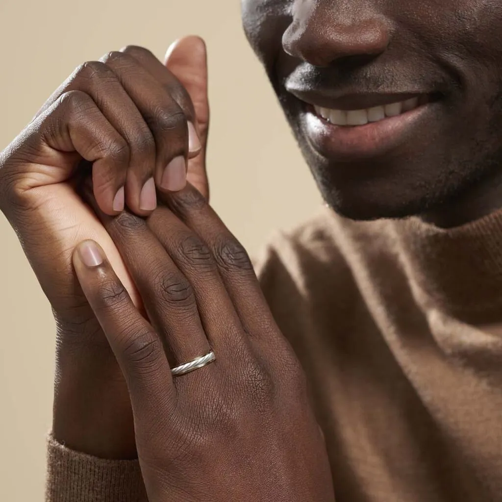 Histoire D'Or Alliance Effet Mat Ruban Plat Or Bicolore – Image 5