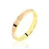 Histoire D'Or Alliance Beatrice Ruban Plat Or Bicolore