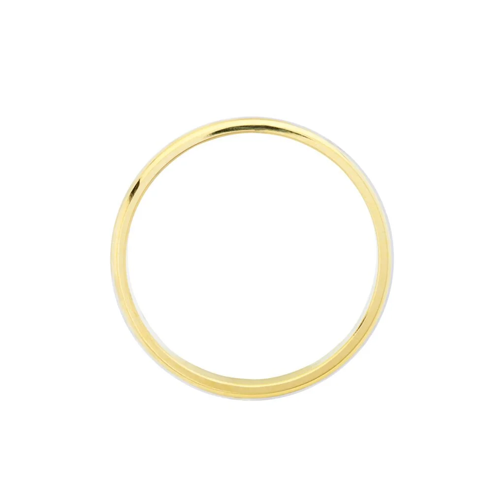 Histoire D'Or Alliance Givree Ruban Plat Or Bicolore – Image 3