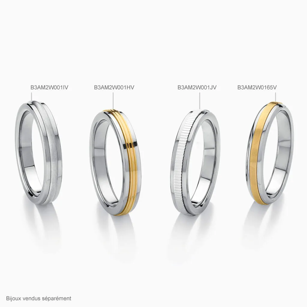 Histoire D'Or Alliance Len Demi Jonc Classique Or Bicolore – Image 3