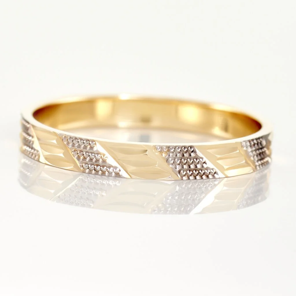 Histoire D'Or Alliance Manig Ruban Plat Or Bicolore – Image 4