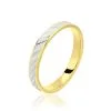 Histoire D'Or Alliance Raye Mat Ruban Plat Or Bicolore