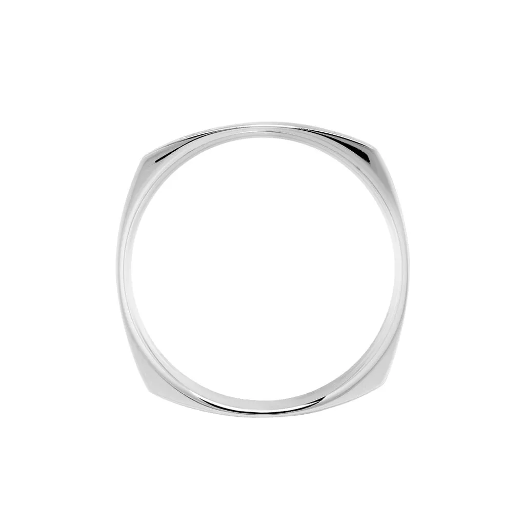 Histoire D'Or Alliance Carree Brossee Or Blanc Diamant – Image 3