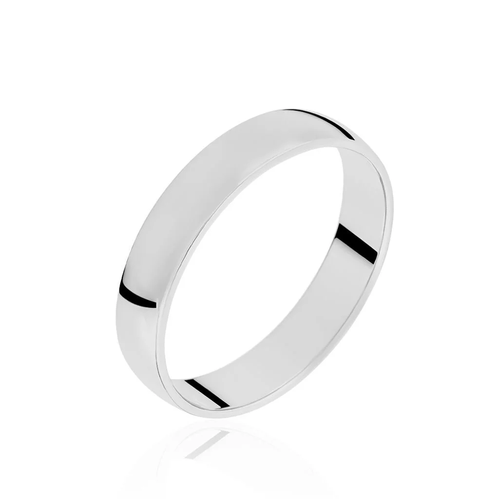 Histoire D'Or Alliance Artemis Ruban Plat Or Blanc