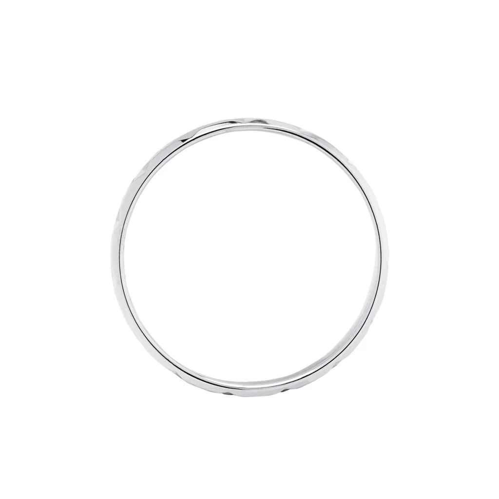 Histoire D'Or Alliance Fantaisie Ruban Plat Or Blanc – Image 3