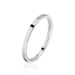 Histoire D'Or Alliance Junius Ruban Confort Or Blanc