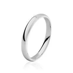 Histoire D'Or Alliance Isaac Demi Jonc Confort Or Blanc