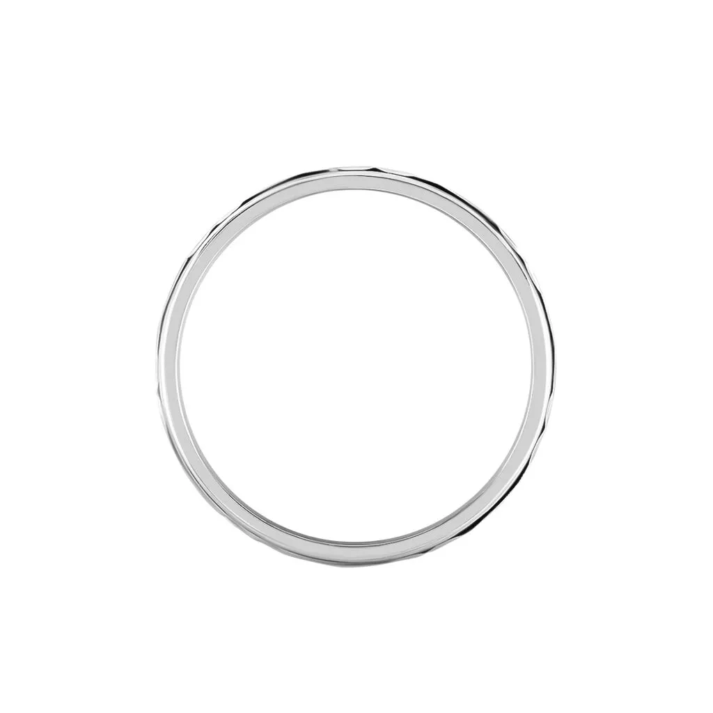 Histoire D'Or Alliance Samiha Ruban Plat Or Blanc – Image 3