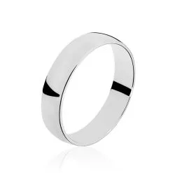 Histoire D'Or Alliance Julie Ruban Plat Or Blanc