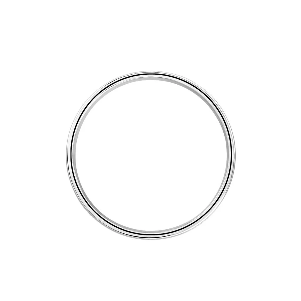 Histoire D'Or Alliance Beatrice Ruban Plat Or Blanc – Image 3