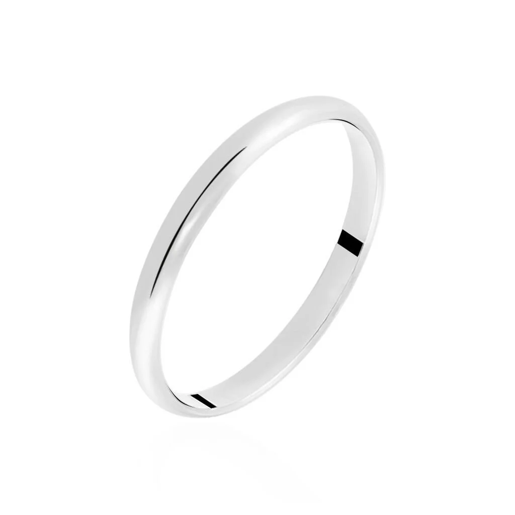 Histoire D'Or Alliance Meredithe Demi Jonc Classique Or Blanc