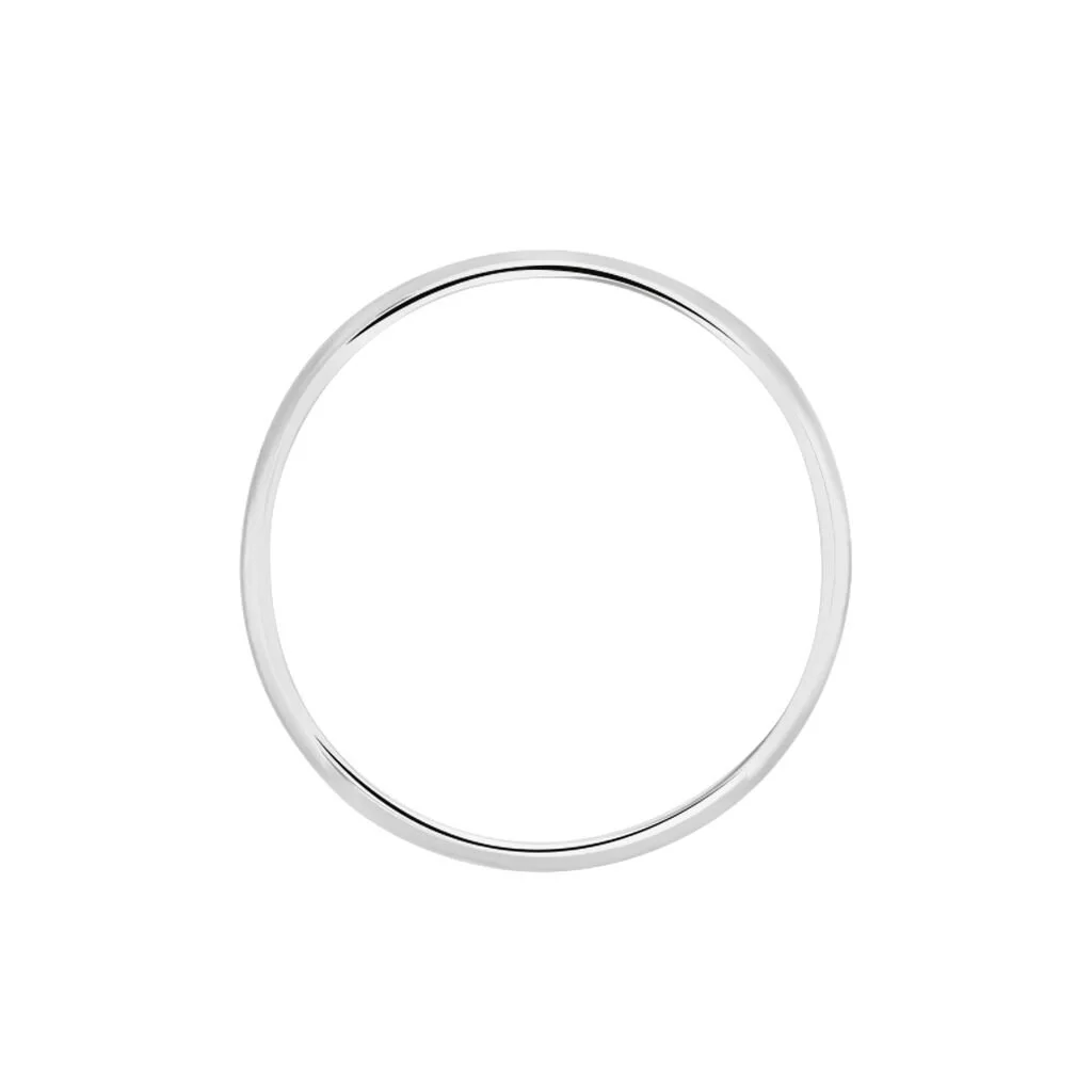 Histoire D'Or Alliance Meredithe Demi Jonc Classique Or Blanc – Image 3