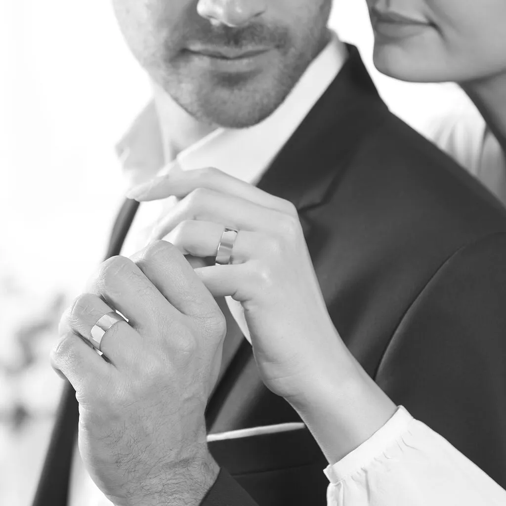 Histoire D'Or Alliance Julie Ruban Plat Or Blanc – Image 4