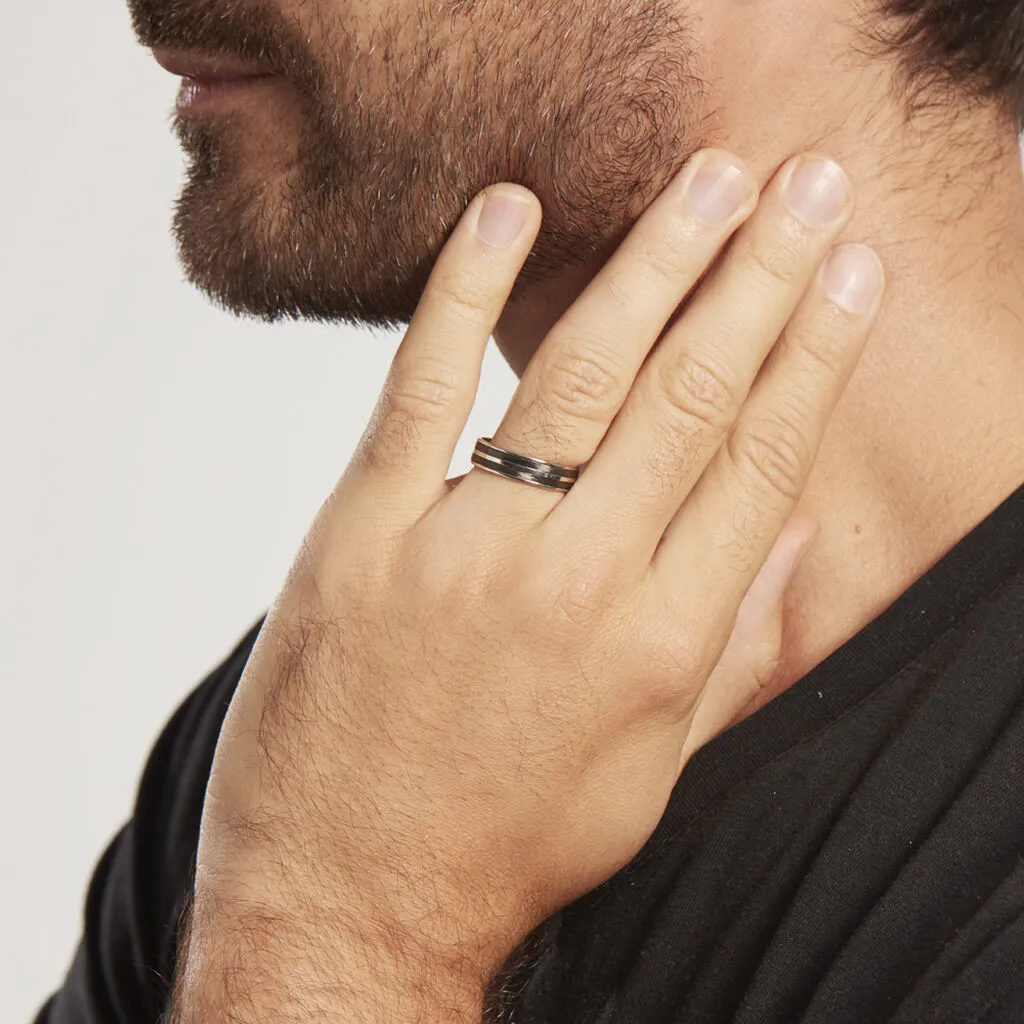 Histoire D'Or Alliance Aquilon Ruban Plat Or Blanc – Image 4