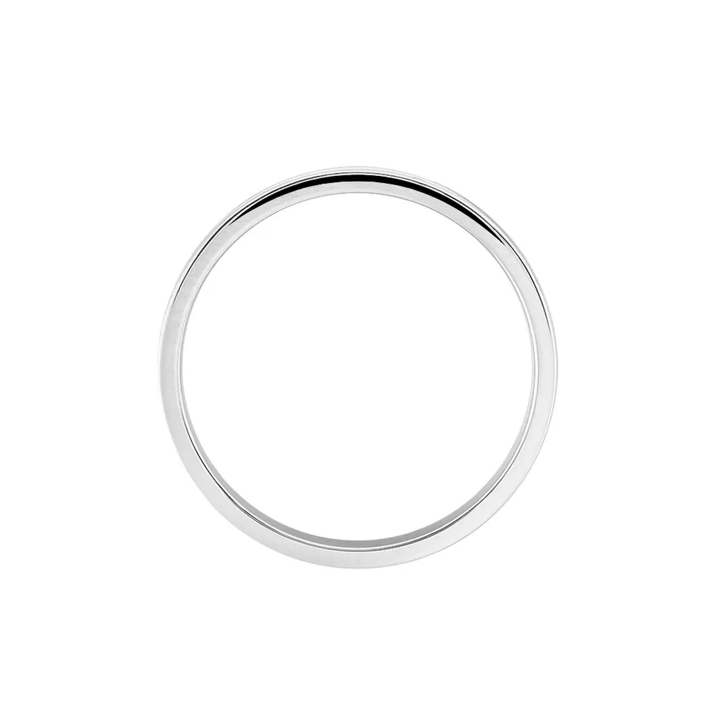 Histoire D'Or Alliance Aquilon Ruban Plat Or Blanc – Image 3